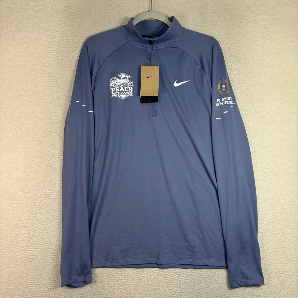 Nike Stride 1/2 Zip Men M Blue Peach Bowl Half Pullover Running HV2180-499 NWT